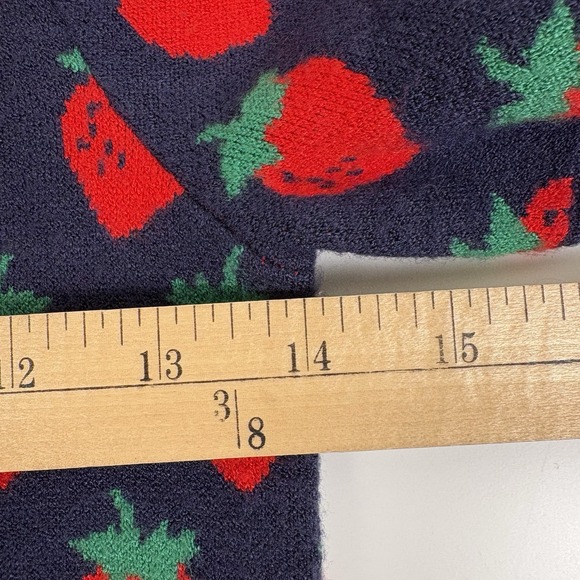 MAEVE By Anthropologie Maxine Sweater Size XXS Blue Strawberry Puff Sleeve NWOT - Picture 6 of 8